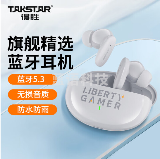 得胜（TAKSTAR）LE100W 真无线耳机  运动音乐耳机蓝牙5.3 防水音乐耳机重低音入耳式