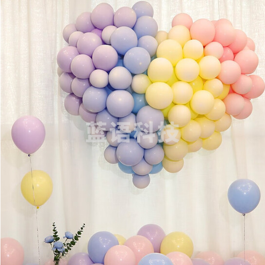 气球马卡龙加厚气球100个/包（混色装）  货号：GD