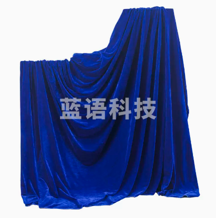 宝蓝色金丝绒布料深蓝色舞台幕布会议桌布蓝色丝绒背景布窗帘布料桌布 1.6米*2.5米  货号：GD