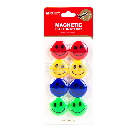 晨光 Φ28mm强磁粒 8粒装 白板磁扣彩色磁贴 ASC99399