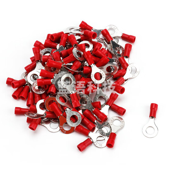 RV系列圆形预绝缘端头接线端子冷压端头 RV1.25-6   1000个/包  货号：YC