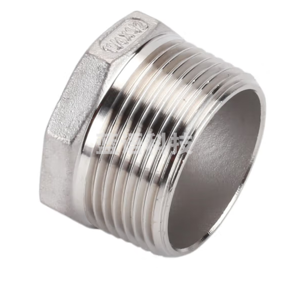 不锈钢内六分转外四分   接头  货号：JC