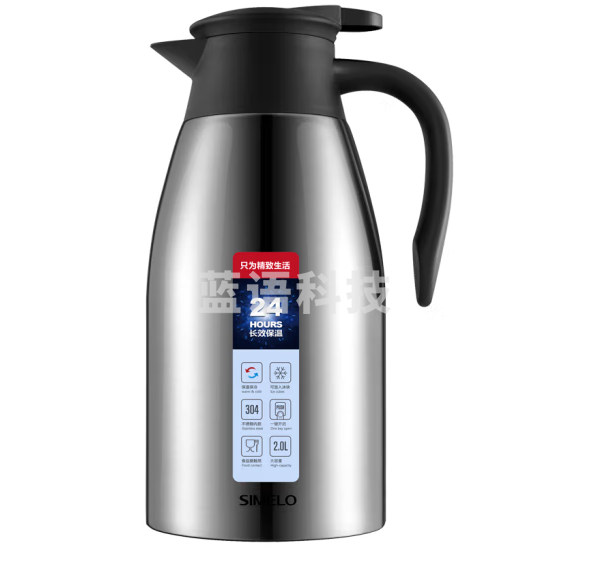 SIMELO  保温壶304不锈钢暖壶热水瓶  2L时尚本色  货号：JC