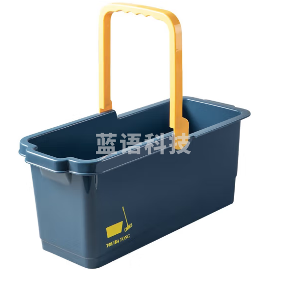 妙洁   长方形塑料拖把桶  拖把桶+搓洗板    深蓝  货号：GD