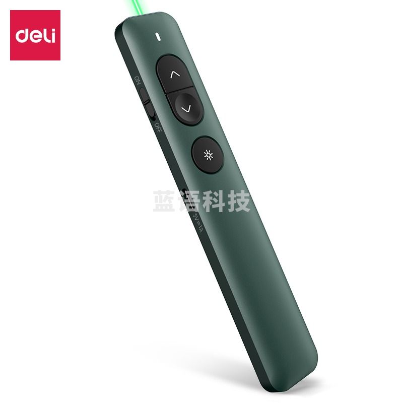 得力 激光翻页笔 绿光PPT投影笔电子笔演讲笔纽赛NS100(绿色)