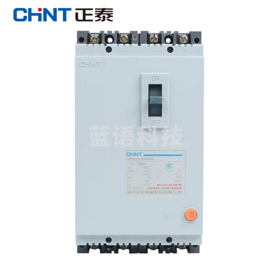 正泰 DZ15LE-100/4901-100A  塑壳断路器  货号：YC