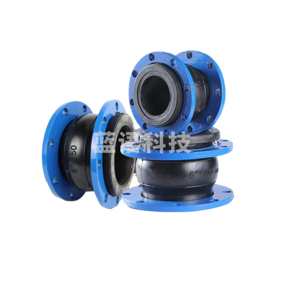 法兰橡胶软连接减震器耐高温橡胶软接头 DN50  货号：JC