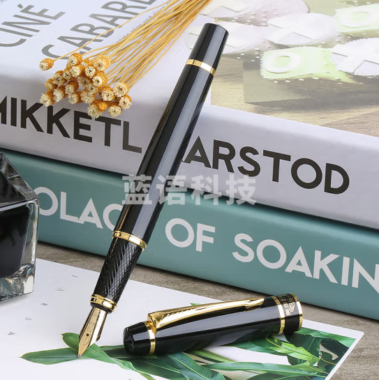 英雄  7032钢笔  弯尖美工笔 黑色 货号：JC