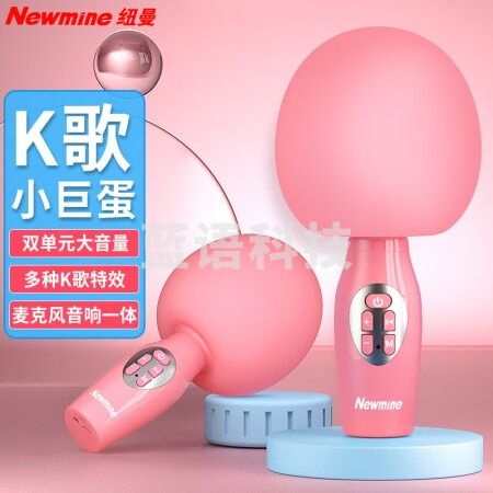 纽曼（Newmine）H28S 手机麦克风 无线蓝牙话筒 双单元TWS 粉