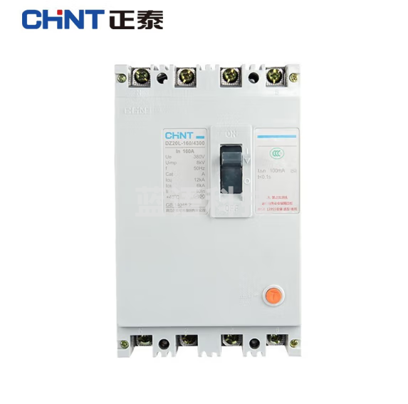 正泰  漏电断路器 塑壳断路器 塑壳漏电保护器  DZ20L-160/4300-160A-100mA