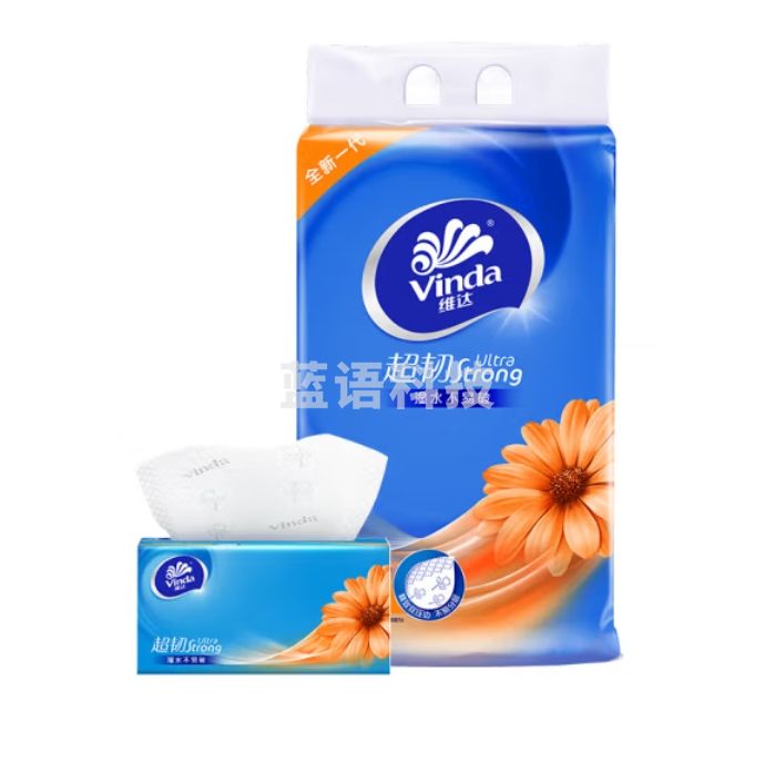 维达 超韧三层面巾纸 V2219 140*195mm 3层 150抽/包 3包/提（按提销售）