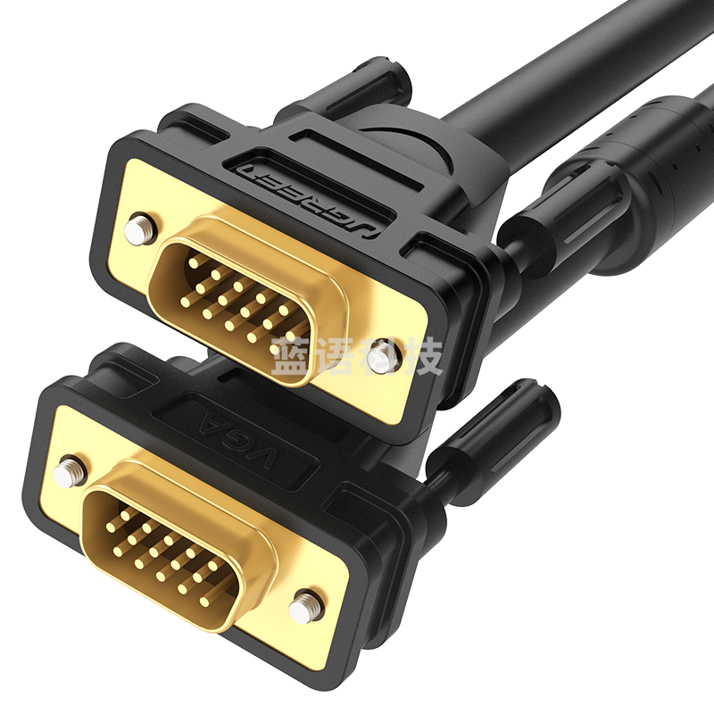 绿联（UGREEN）工程级VGA线 笔记本电脑连接电视显示器投影仪高清视频转接线延长线 vga3+6铜芯 10米 11633