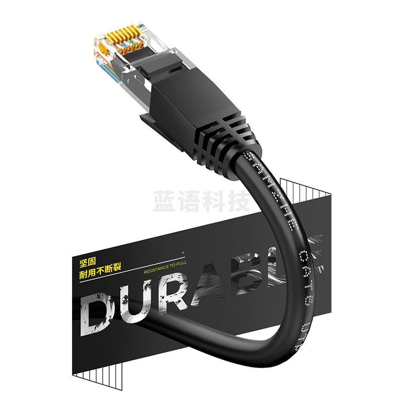 山泽（SAMZHE)TZB-6015六类千兆八芯网线黑色1.5米