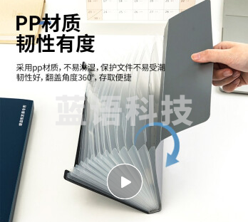 得力 63954增值税发票夹单据财务收据资料收纳整理夹子小文件夹会计用品办公工作凭证收纳盒发票夹 增值税专票13格风琴包2个装