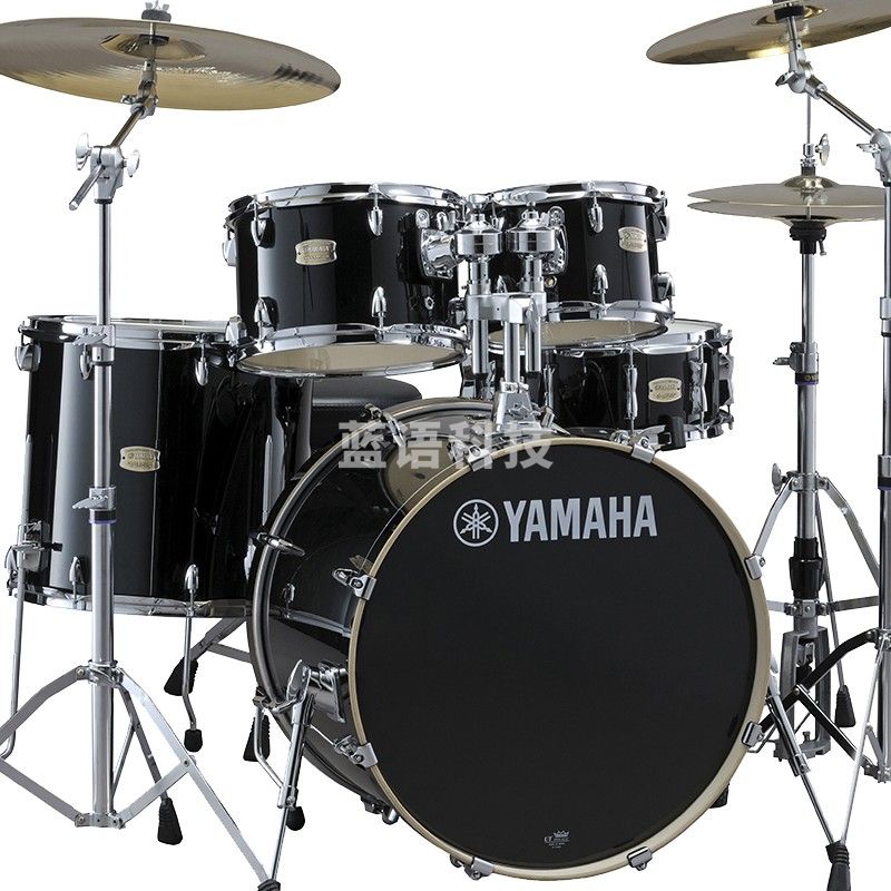 雅马哈（YAMAHA）舞台之星 原声鼓架子鼓成人儿童专业打击乐器+麦尔5擦片酷黑色