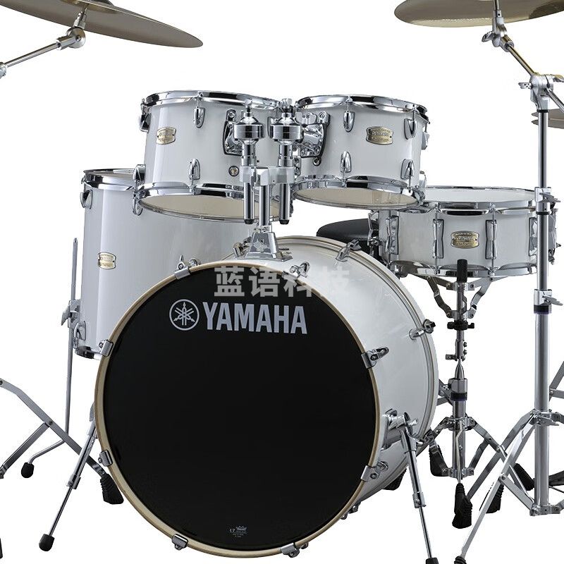 雅马哈（YAMAHA）舞台之星 原声鼓架子鼓成人儿童专业打击乐器+麦尔4擦片纯白色