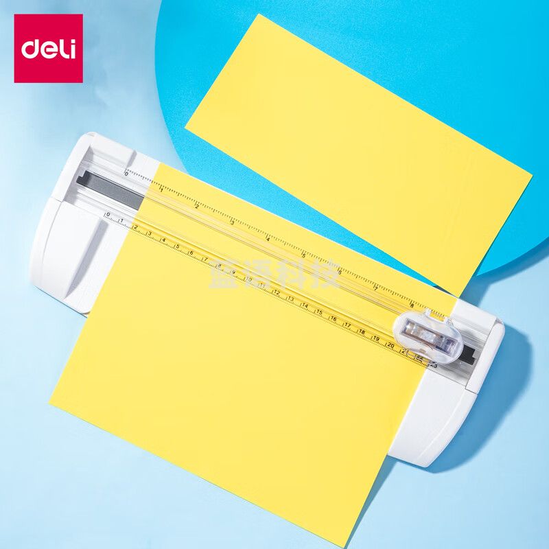 得力(deli)小型裁纸刀多功能A5便携裁纸机裁切照片TD801白色