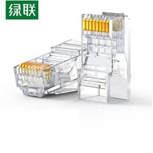 绿联 UGREEN NW120 六类网线水晶头 50962 6类千兆网络接头 RJ45工程级8P8C Cat6水晶头镀金 50个装
