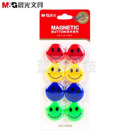 晨光(M&G)微笑磁粒贴 教学白板贴 办公学习用品冰箱贴ASC99399