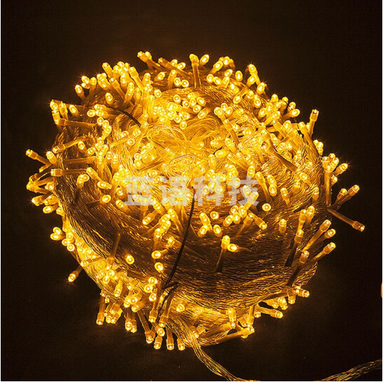 LED小彩灯 七彩  插电款-20米 200灯闪灯串灯满天星户外七彩变色霓虹灯