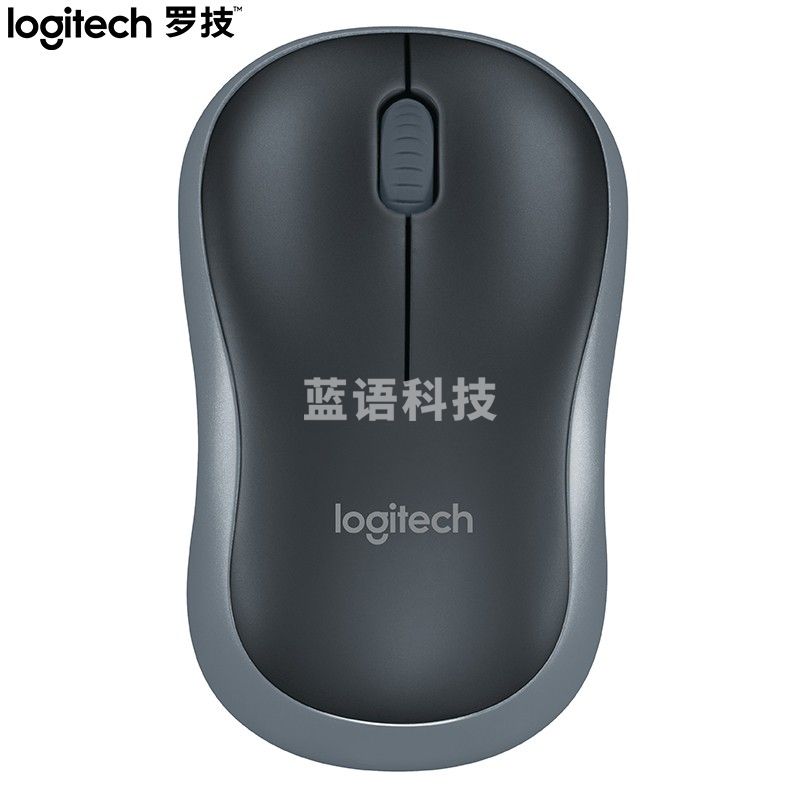 罗技(Logitech) M186 无线鼠标 商务办公鼠标 带无线2.4G接收器  黑色灰边 M186