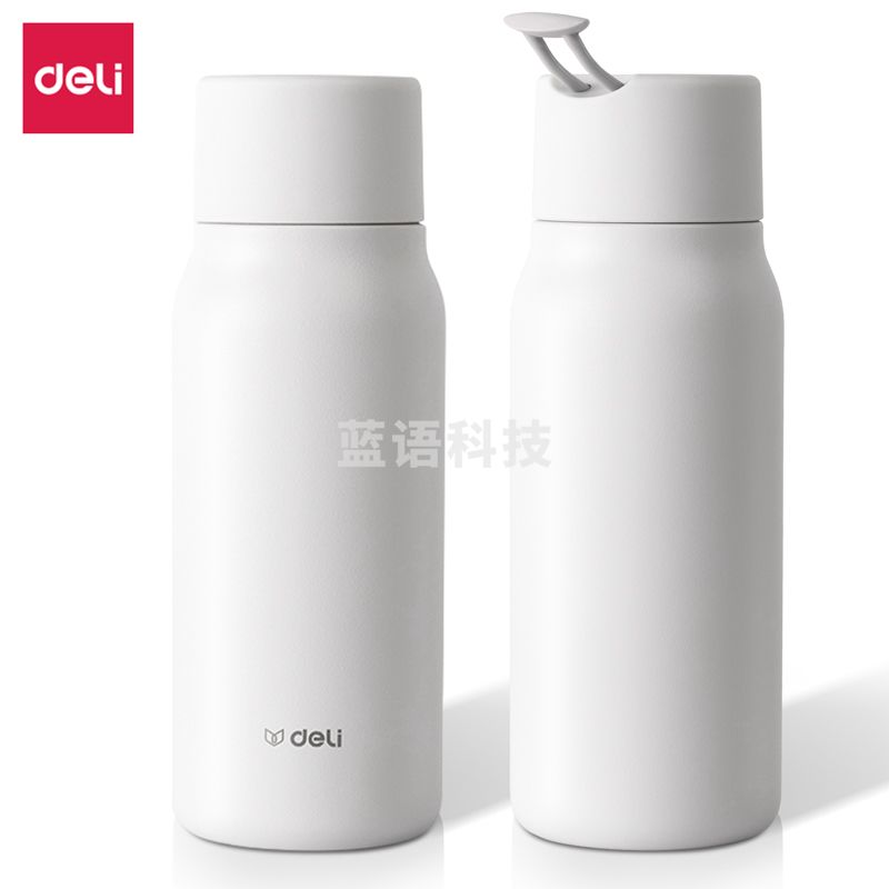得力(deli) LL606-FWE时尚保温杯(350ml)(白)(个)