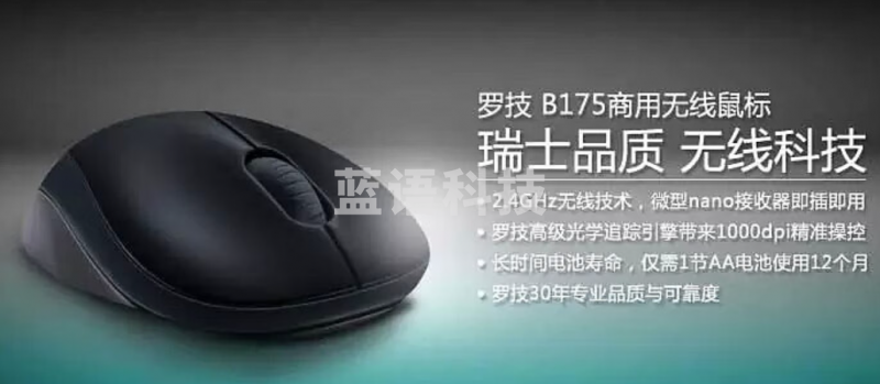 罗技(Logitech)B175 鼠标 无线鼠标