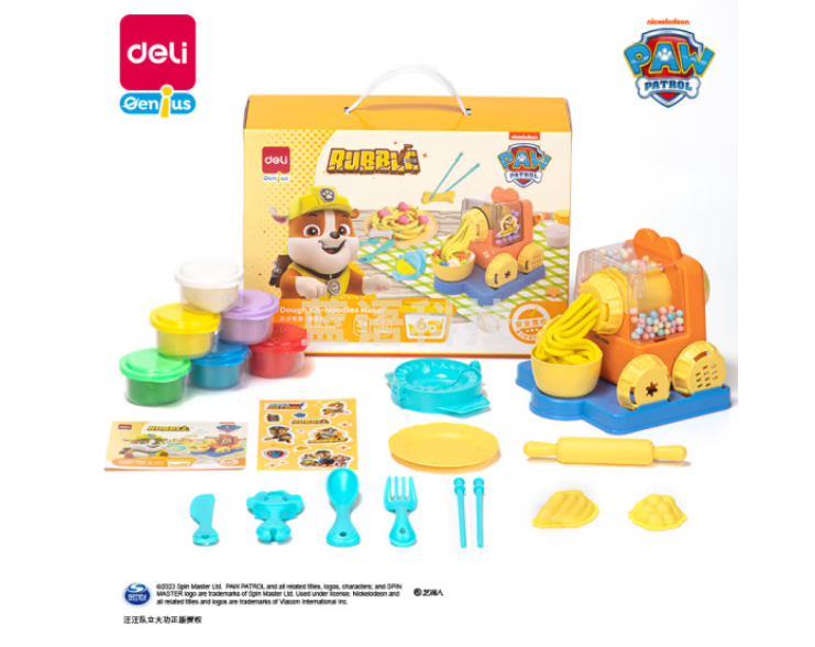 得力(deli)汪汪队彩泥面条机 彩泥橡皮泥超轻黏土粘土创意玩具手工DIY 含工具