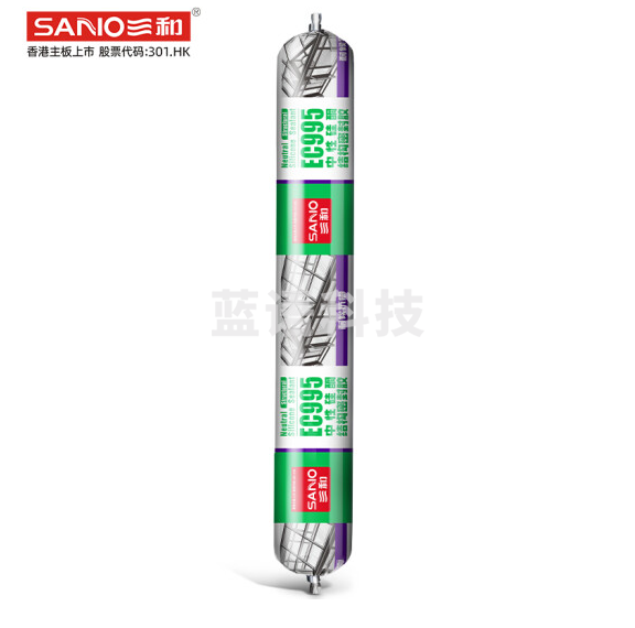 三和（SANVO）EC995L-800-013 中性耐候硅酮玻璃胶 金属石材收边密封胶600ml 瓷白