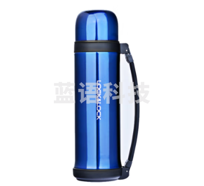 乐扣乐扣 带手柄保暖水杯子大容量真空保温壶不锈钢保温旅行壶 男女士户外运动便携车载泡茶壶700ML蓝色