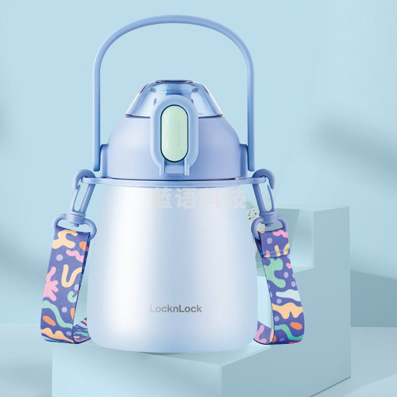 乐扣乐扣 大肚保温杯316不锈钢1L蓝色LHC3311