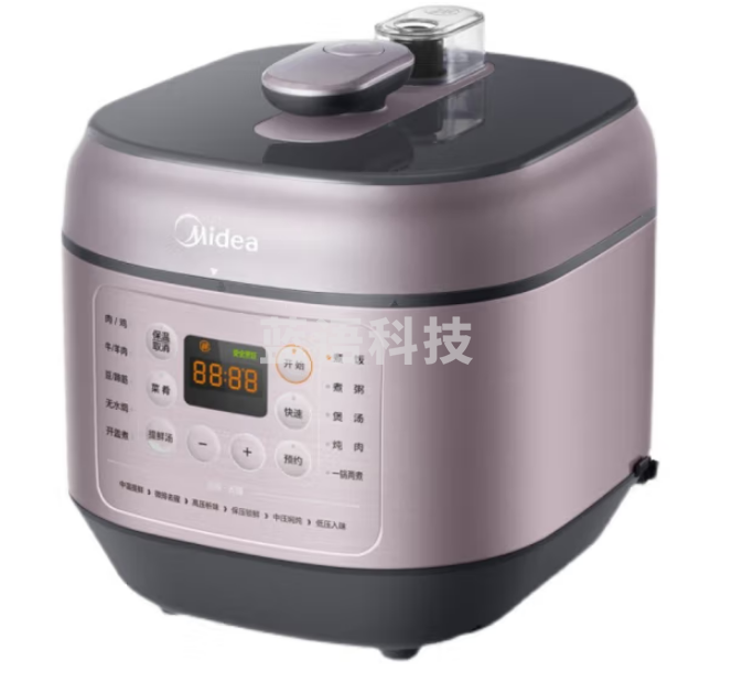 美的EYL6041 电压力锅 6L双胆多功能全自动智能高压锅 4-10人一锅两煮