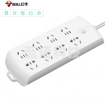 公牛(BULL)GN-B2080 接线板 插座插排 8位3米  JC.408