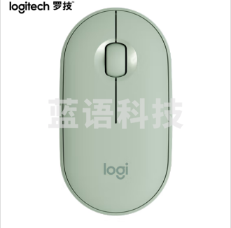 罗技(Logitech)无线+蓝牙鼠标 Pebble 鹅卵石轻薄静音(薄荷绿)