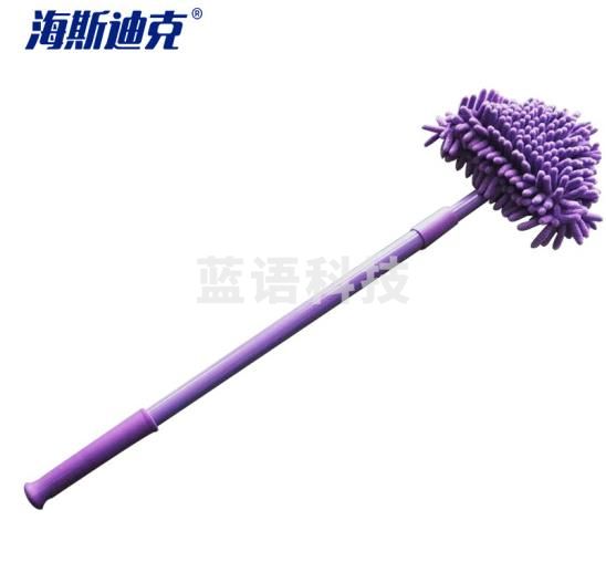 海斯迪克 gnjz-1205 三角形雪尼尔吸水除尘拖把 多功能可旋转伸缩杆 紫色