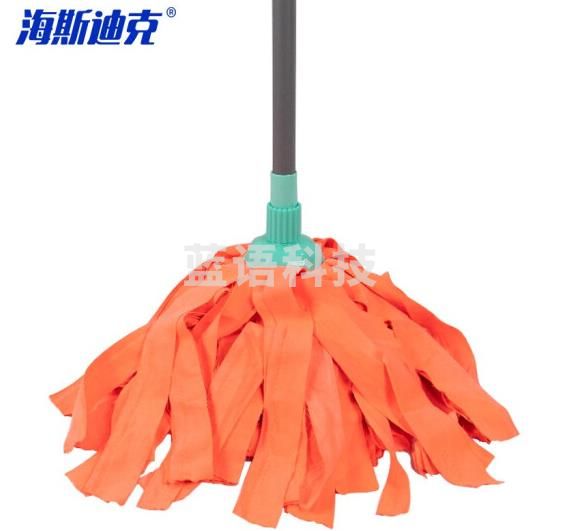 海斯迪克 HKQJ18 (5只装)实用毛巾墩布拖把 漆杆 大号可拆卸替换拖布 老式拖把 (颜色随机发货)