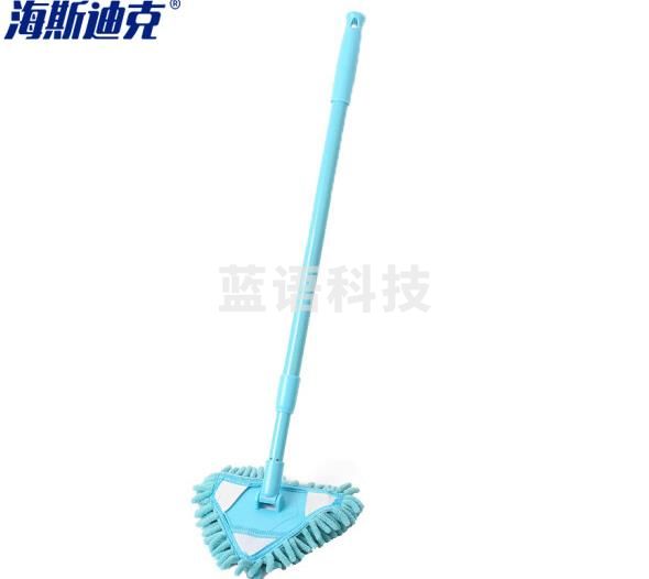 海斯迪克 gnjz-1205 三角形雪尼尔吸水除尘拖把 多功能可旋转伸缩杆 蓝色