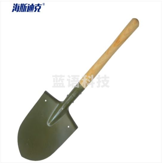 海斯迪克 HKZ-88 消防救援防汛锹 木柄铁锹铁镐 铲 63cm小军绿色铁楸 (zhygh_27002495)