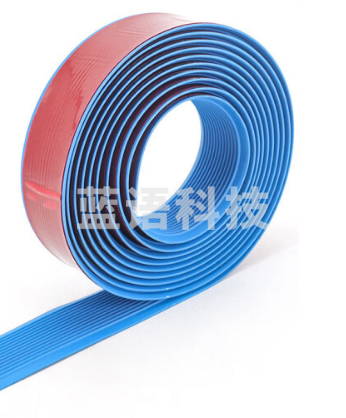 海斯迪克 gnjz-1458 PVC软胶防滑条 楼梯踏步止滑条 台阶彩色防滑条 逃生通道楼梯防滑条 蓝色(4cm*25m)