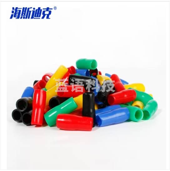 海斯迪克 HKT-124 端子软护套 冷压端子绝缘软套管接线端子护套管 默认红色 V8-10平方(1000只) (zhygh_27002556)