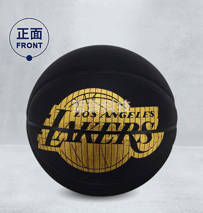 斯伯丁(SPALDING)76-606Y黑金篮球洛杉矶湖人7号比赛蓝球PU室内外
