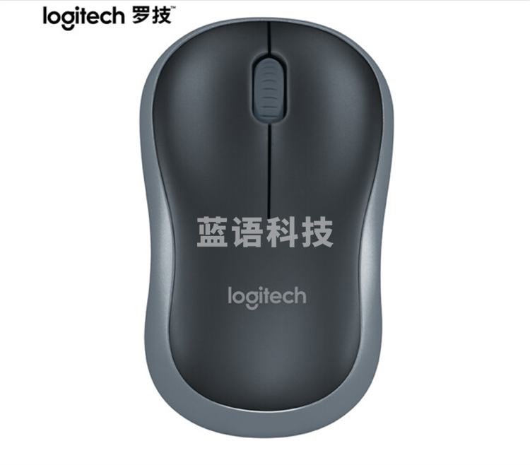 罗技 M186 无线鼠标(黑色灰边)