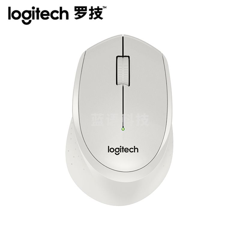 罗技（Logitech）M330 无线静音鼠标 白色 带无线微型接收器