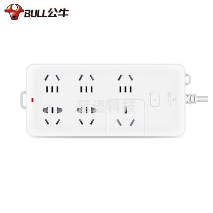 公牛(BULL) GN-B15D 大功率插排 6孔位 3米