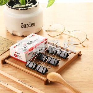 晨光Eplus黑色长尾夹25mm(盒装)ABS92729