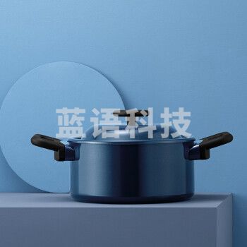 乐扣乐扣(LOCK&LOCK)LDE1202IH DECORE汤锅双耳防烫陶瓷涂层锅 20CM海军蓝