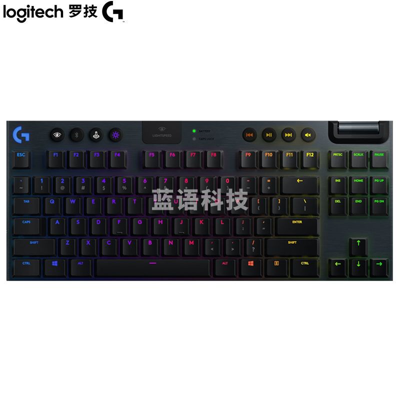 罗技(G)G913 TKL 机械键盘 无线蓝牙双模 RGB背光 矮轴 无数字键盘 C轴(类青轴)