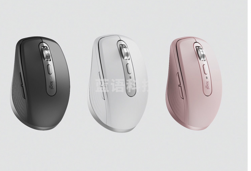 罗技(Logitech)MX Anywhere 3无线蓝牙双模鼠标 商务办公 便携鼠标 跨设备控制 -茱萸粉