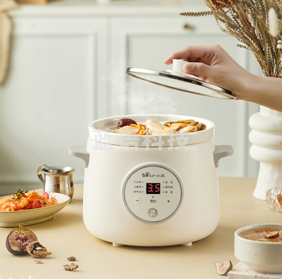 小熊(Bear)电炖锅 电炖盅 煮粥神器煲汤锅炖汤锅 BB煲婴儿煮粥锅熬粥宝宝燕窝炖盅养生1-3人辅食锅E15K2 1.5L