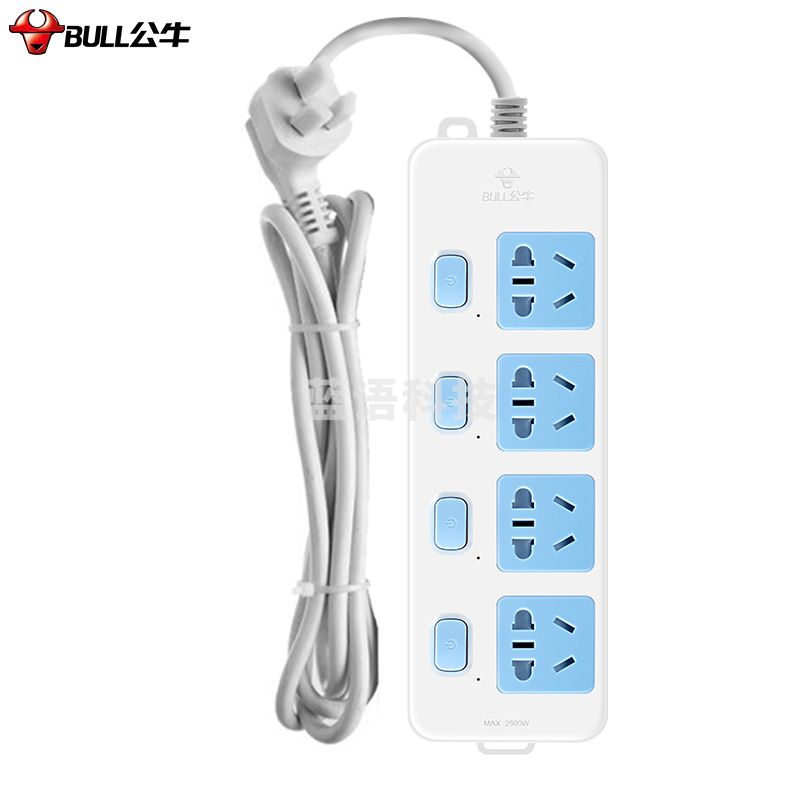 公牛GN-3154位分控全长1.8米新国标插座